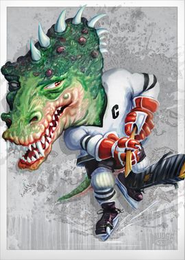 Slash Big Head Dino Hockey