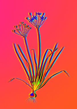 Neon Flower Illustration