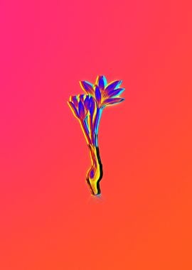 Neon Botanical Drawing