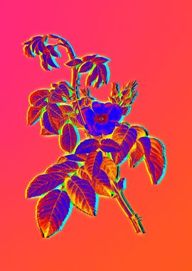 Neon Flower Painting Pink