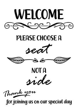 Choose A Seat Wedding