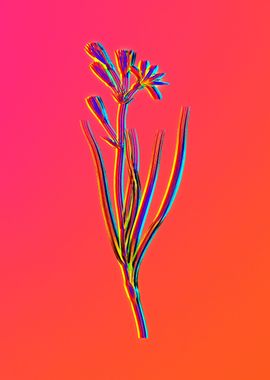 Neon Flower Illustration