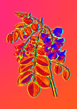 Neon Botanical Painting