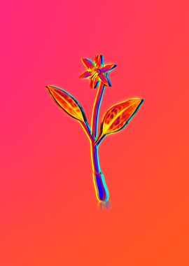 Fire Neon Flower Painting