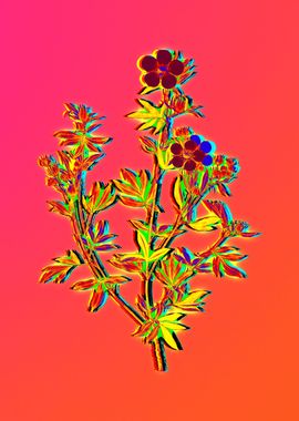 Neon Leaf Illustration