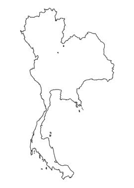 Thailand Outline Map