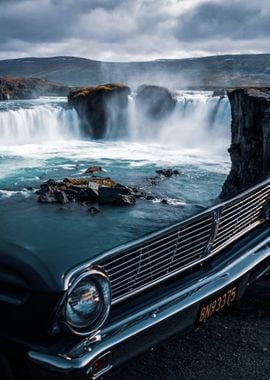 Classic Car Waterfall