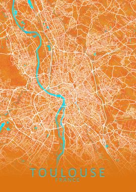 Toulouse France City Map