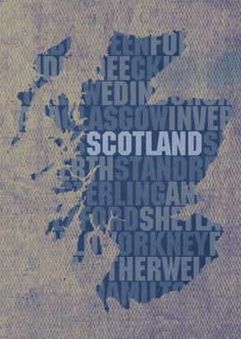 Scotland Country Word Map 