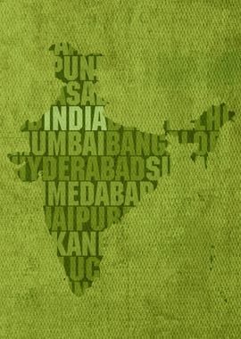 India Country Word Map