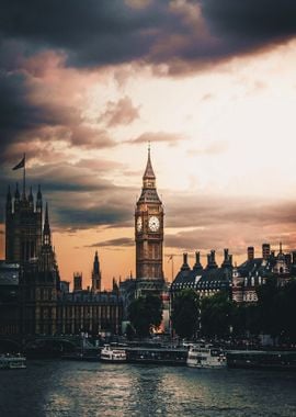 Big ben at sunset