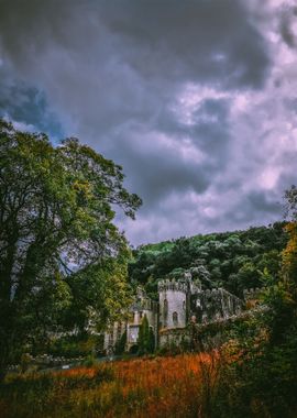 old castle clouds