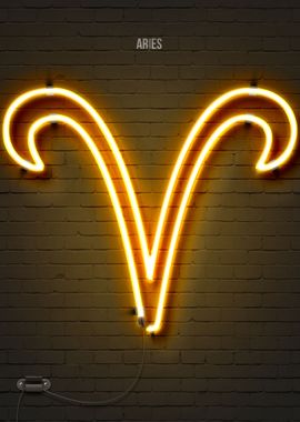 Aries neon sign