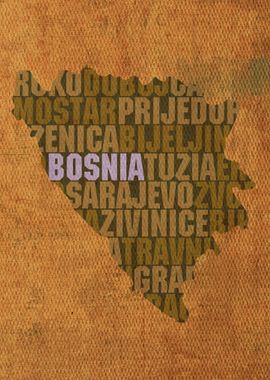 Bosnia Country Word Map