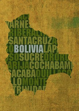 Bolivia Country Word Map