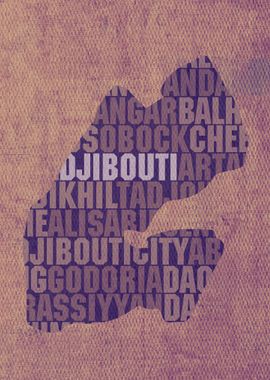 Djibouti Country Word Map