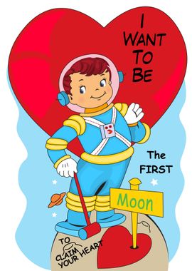 Valentine Man on the Moon