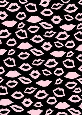 Blush Pink Lips Pattern 2