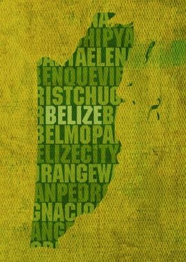 Belize Country Word Map