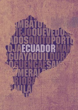 Ecuador Country Word Map