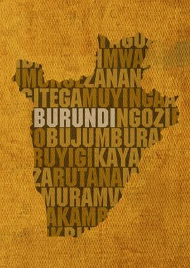 Burundi Country Word Map