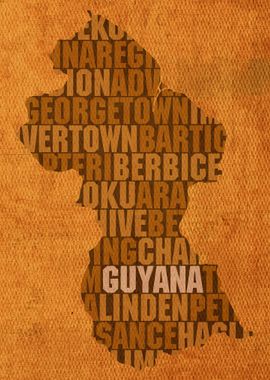 Guyana Country Word Map