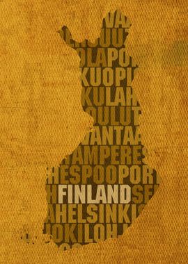 Finland Country Word Map