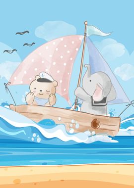 animals friend sailing 