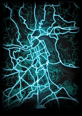 Linz Austria City Map 