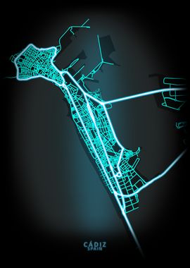 Cadiz Spain City Map