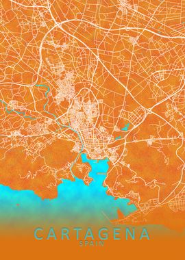 Cartagena Spain City Map