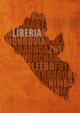 Liberia Country Word Map