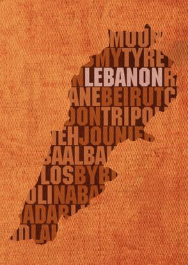 Lebanon Country Word Map