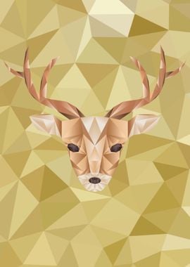 Deer Animal in Polygon