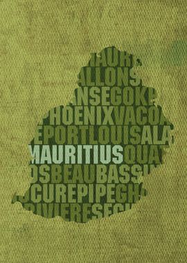 Mauritius Country Word Map