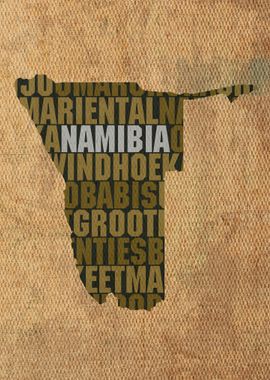 Namibia Country Word Map