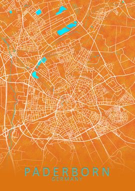 Paderborn Germany City Map