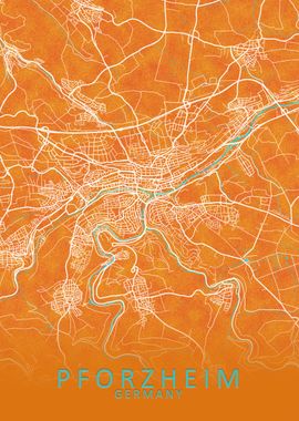 Pforzheim Germany City Map