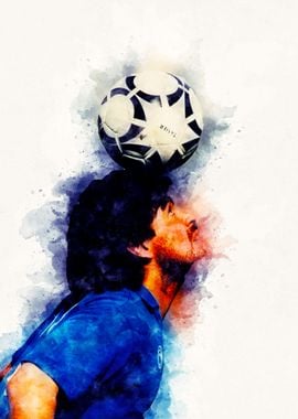 Maradona Watercolor