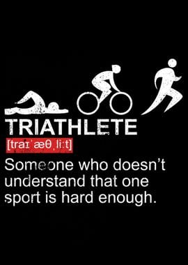 TRIATHLETE FUNNY POSTER