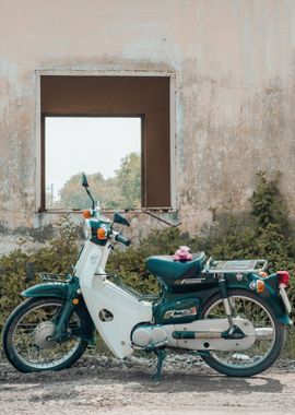 side classic motorcycle