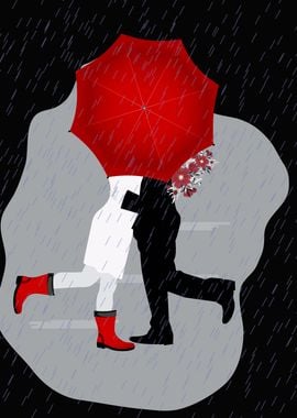 A kiss in the rain