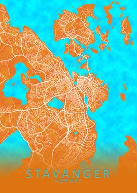 Stavanger Norway City Map