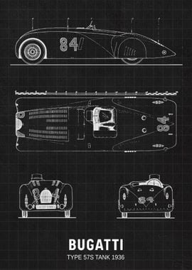 Bugatti Type 57s tank 1936