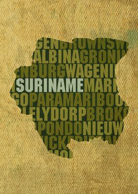 Suriname Country Word Map 