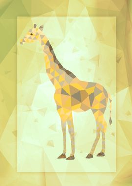 Giraffe Animal in polygon