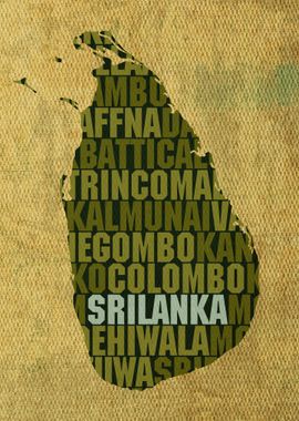 Sri Lanka Country Word Map