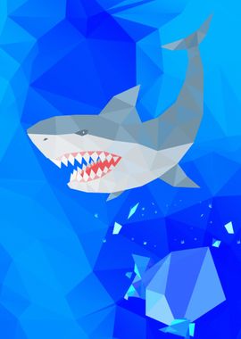 Shark Fish in polygon