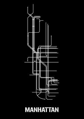 Manhattan Metro Subway Map