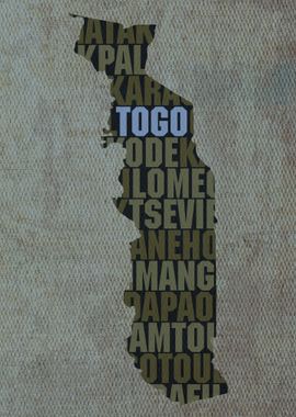 Togo Country Word Map Art